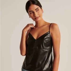 Black Leather Abercrombie Top